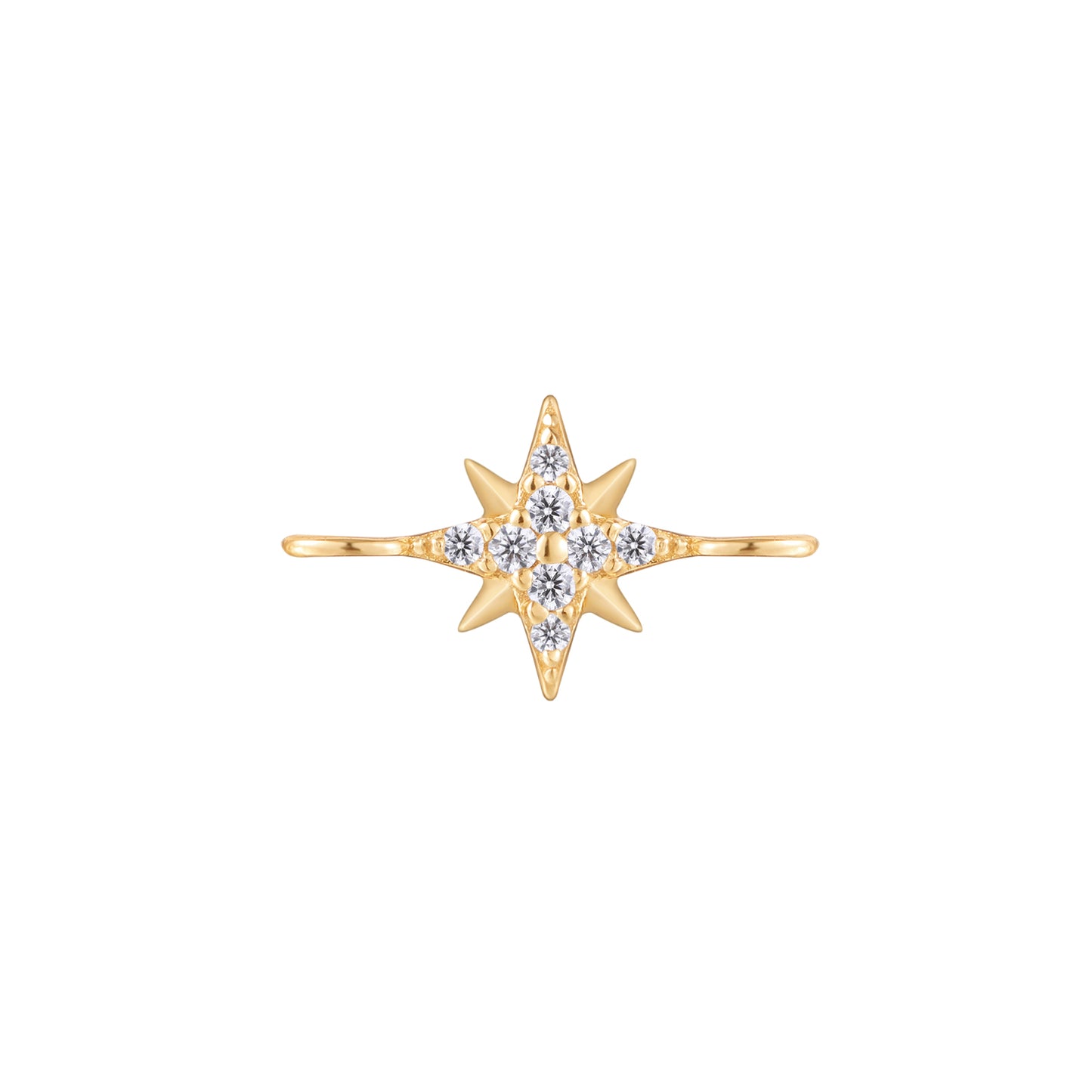 Permanent Jewelry, Pavé Diamond, Starburst Connector Charm, Vermeil