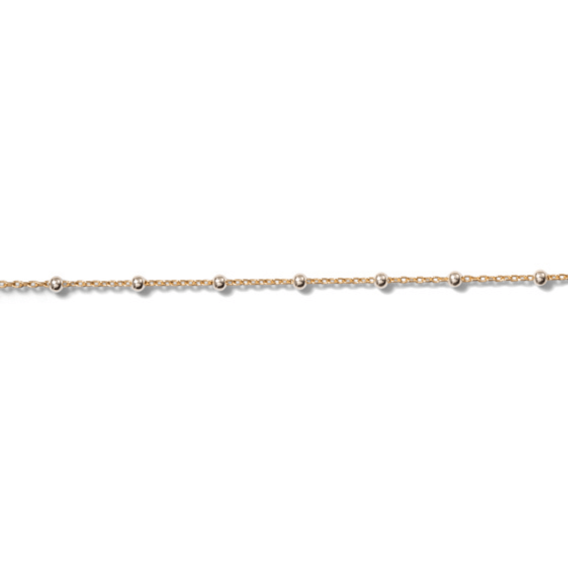 Permanent Jewelry, Satellite Cable Chain, Sterling Silver and Yellow Gold Filled by the Inch