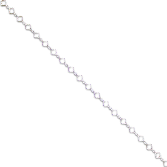 Clover Chain, Sterling Silver By The Bracelet