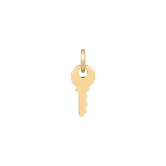 Permanent Jewelry, Key Charm, Vermeil