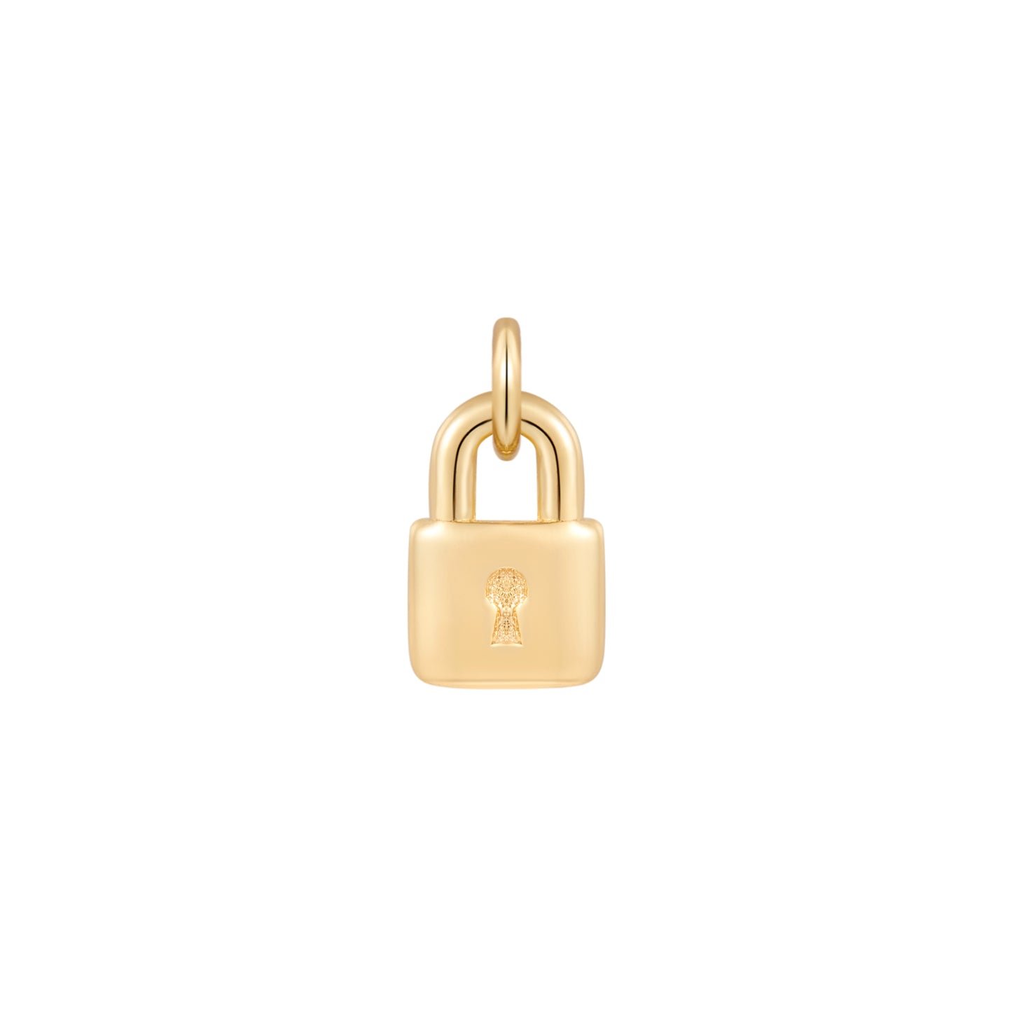 Permanent Jewelry, Padlock Charm, Vermeil