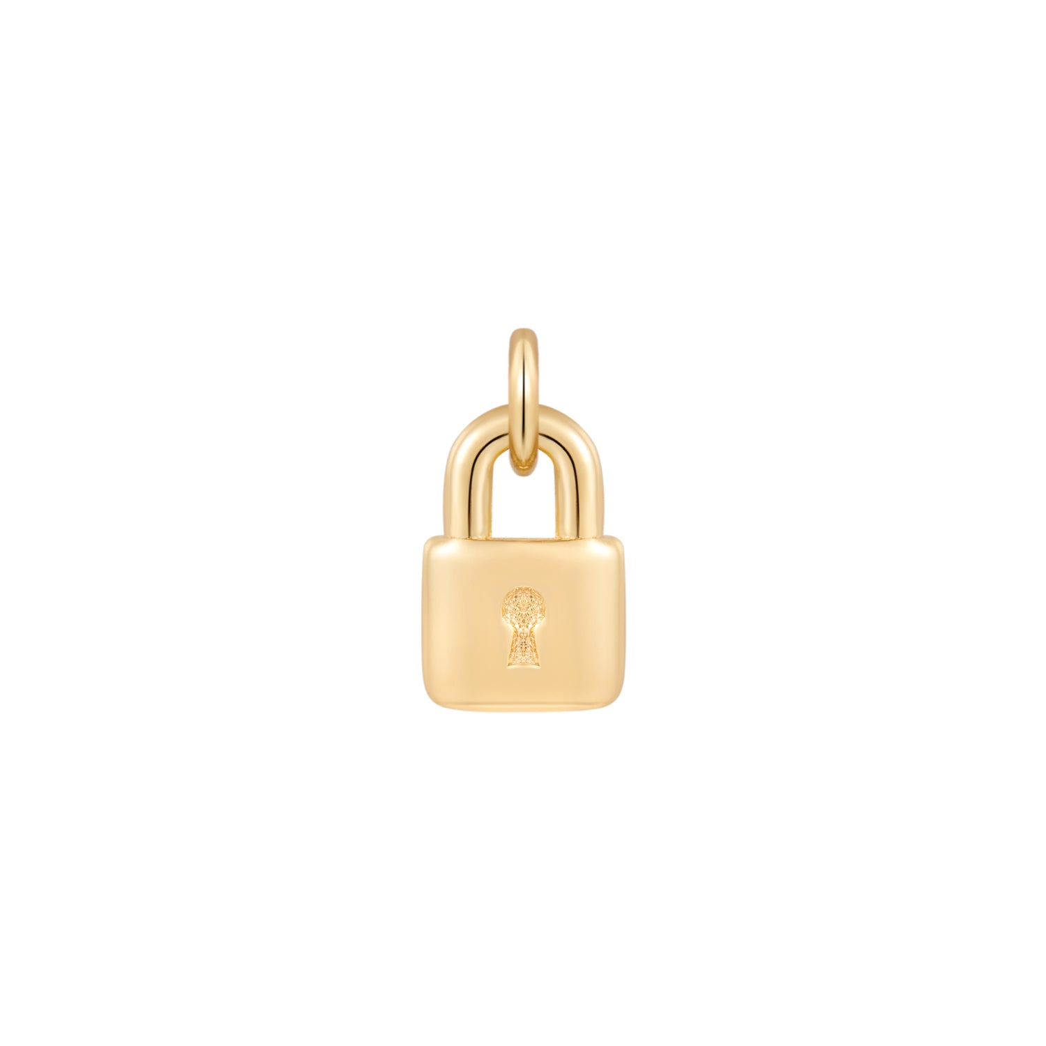 Permanent Jewelry, Padlock Charm, Vermeil