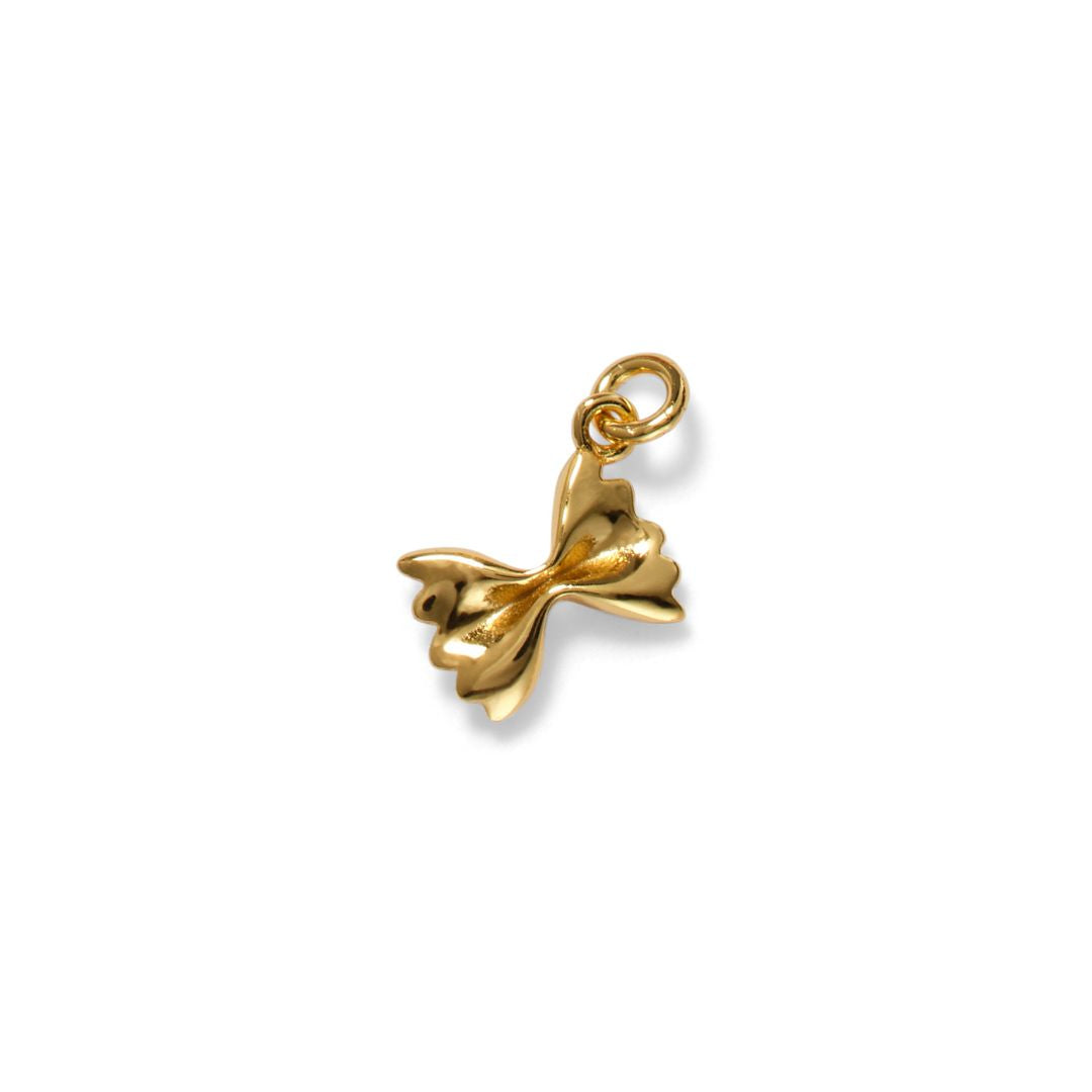 Bow Tie Pasta Charm, Vermeil