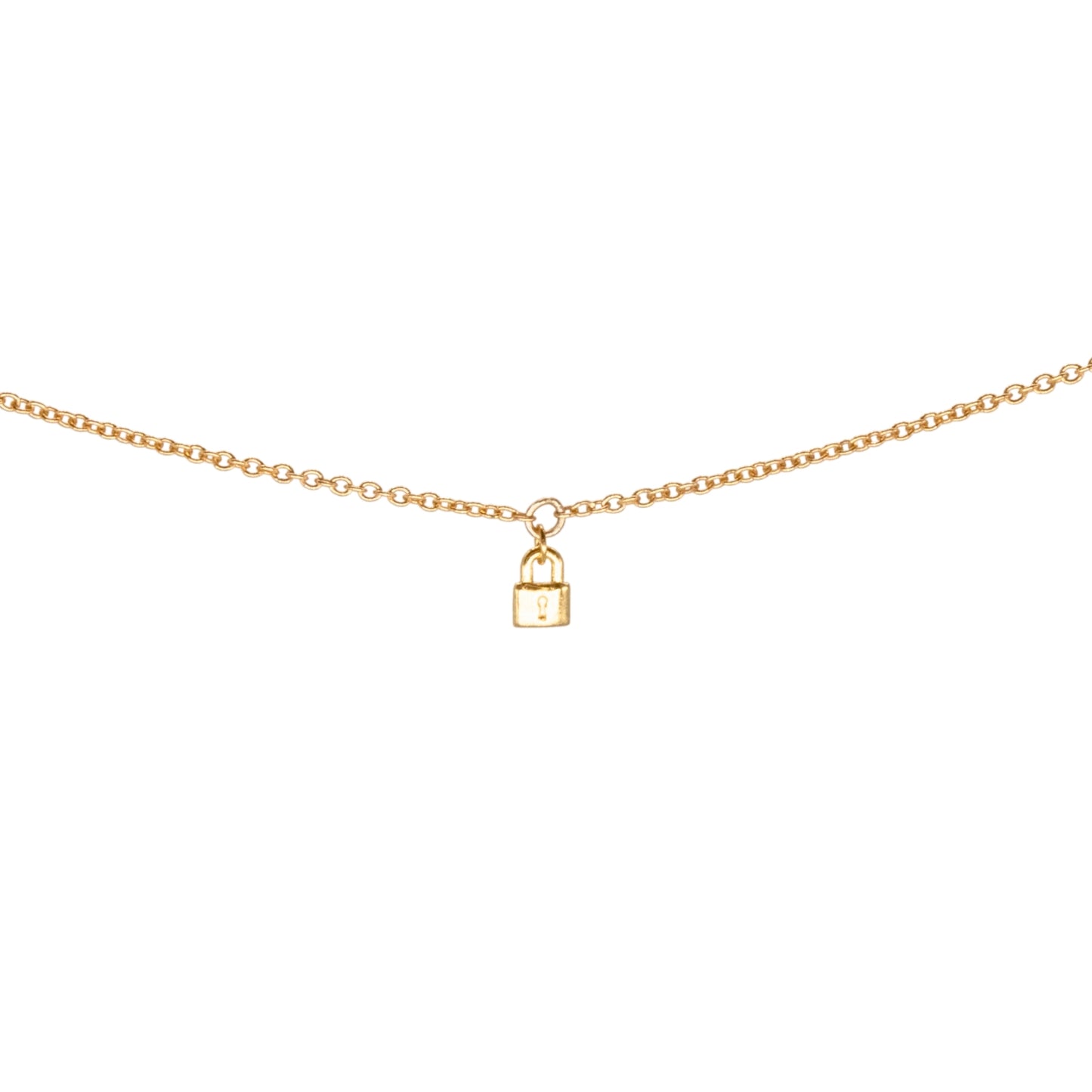 Padlock Charm, Vermeil