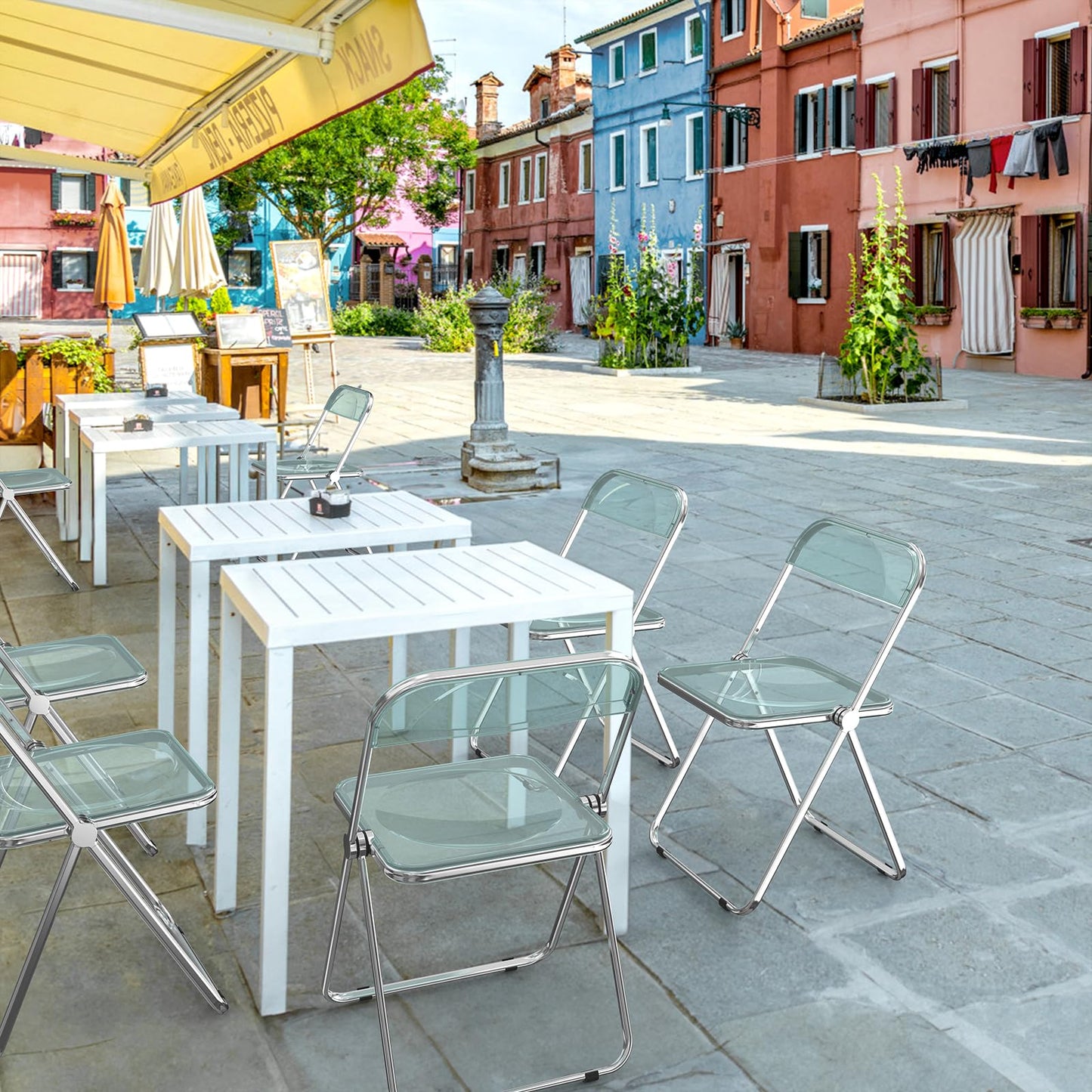 Acrylic Pop-up Folding Chairs