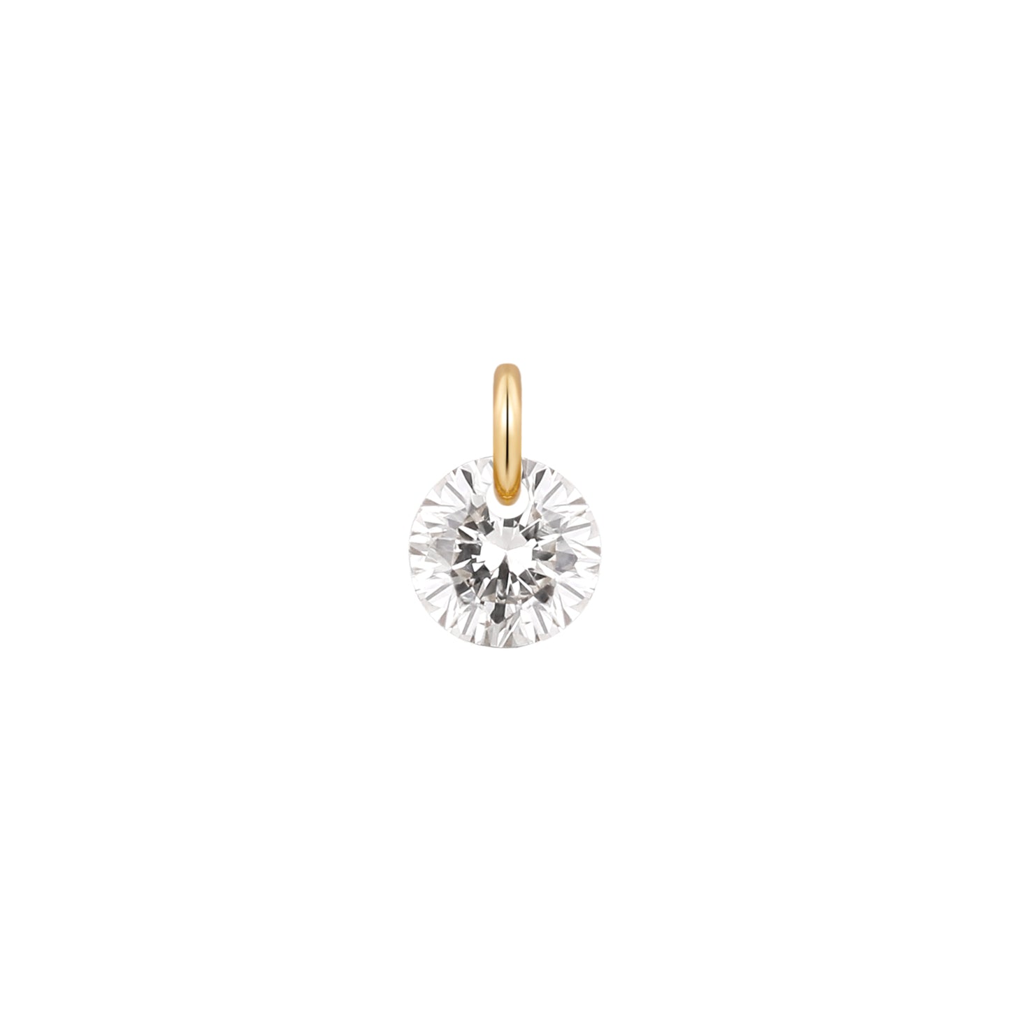 Permanent Jewelry, Floating Diamond Charm, 14k Solid Gold