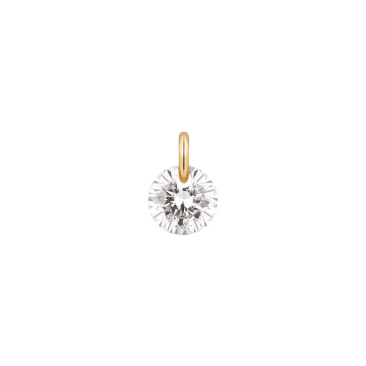 Permanent Jewelry, Floating Diamond Charm, 14k Solid Gold