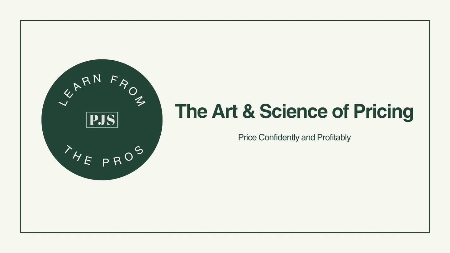 Learn From the Pros: The Art & Science of Pricing