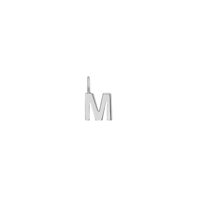 Letter Charms, Sterling Silver