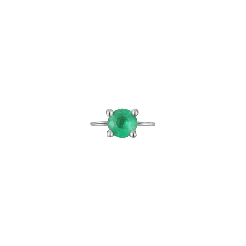 Permanent Jewelry, Emerald Connector, Sterling