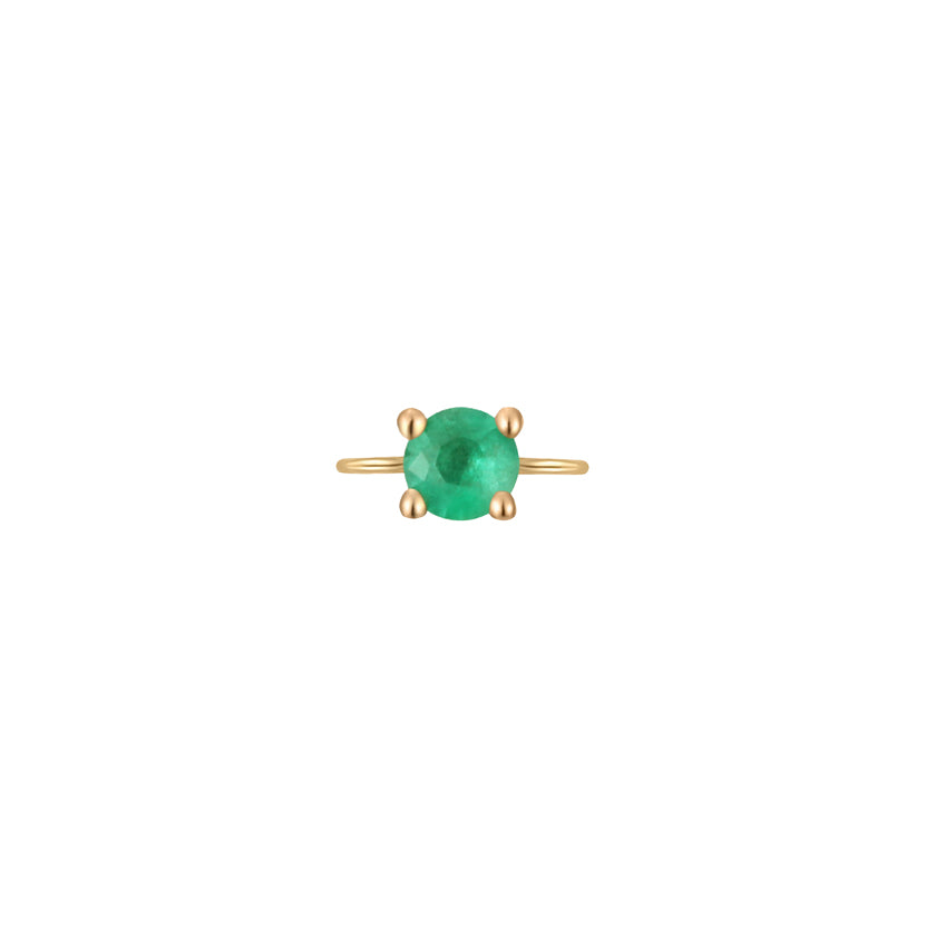 Permanent Jewelry, Emerald Connector Charm, Vermeil
