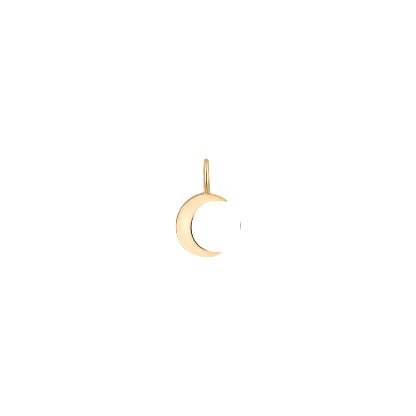 Permanent Jewelry, Crescent Moon Charm, Vermeil