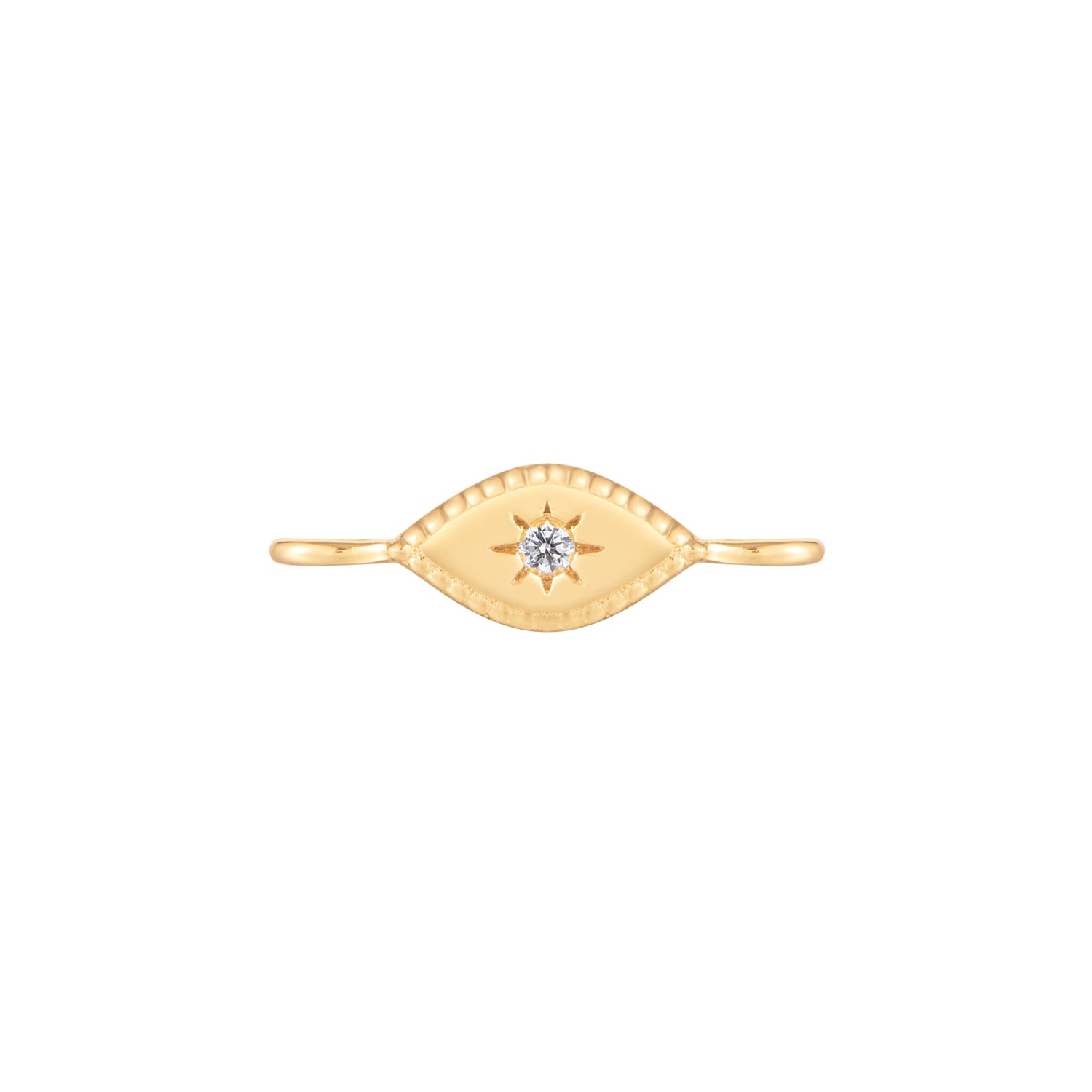 Permanent Jewelry, Eye Connector Charm, Vermeil
