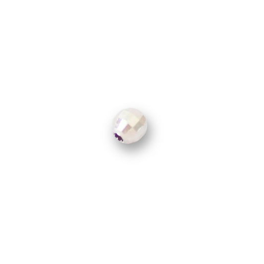 Permanent Jewelry, Mirror Bead, 14k Solid White Gold
