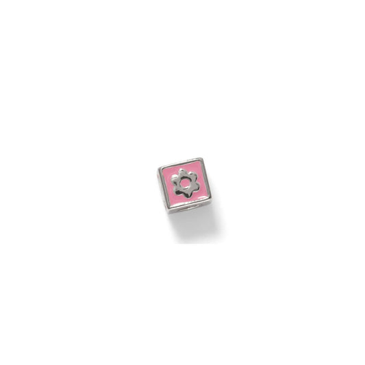 Flower Bead Charm, Sterling