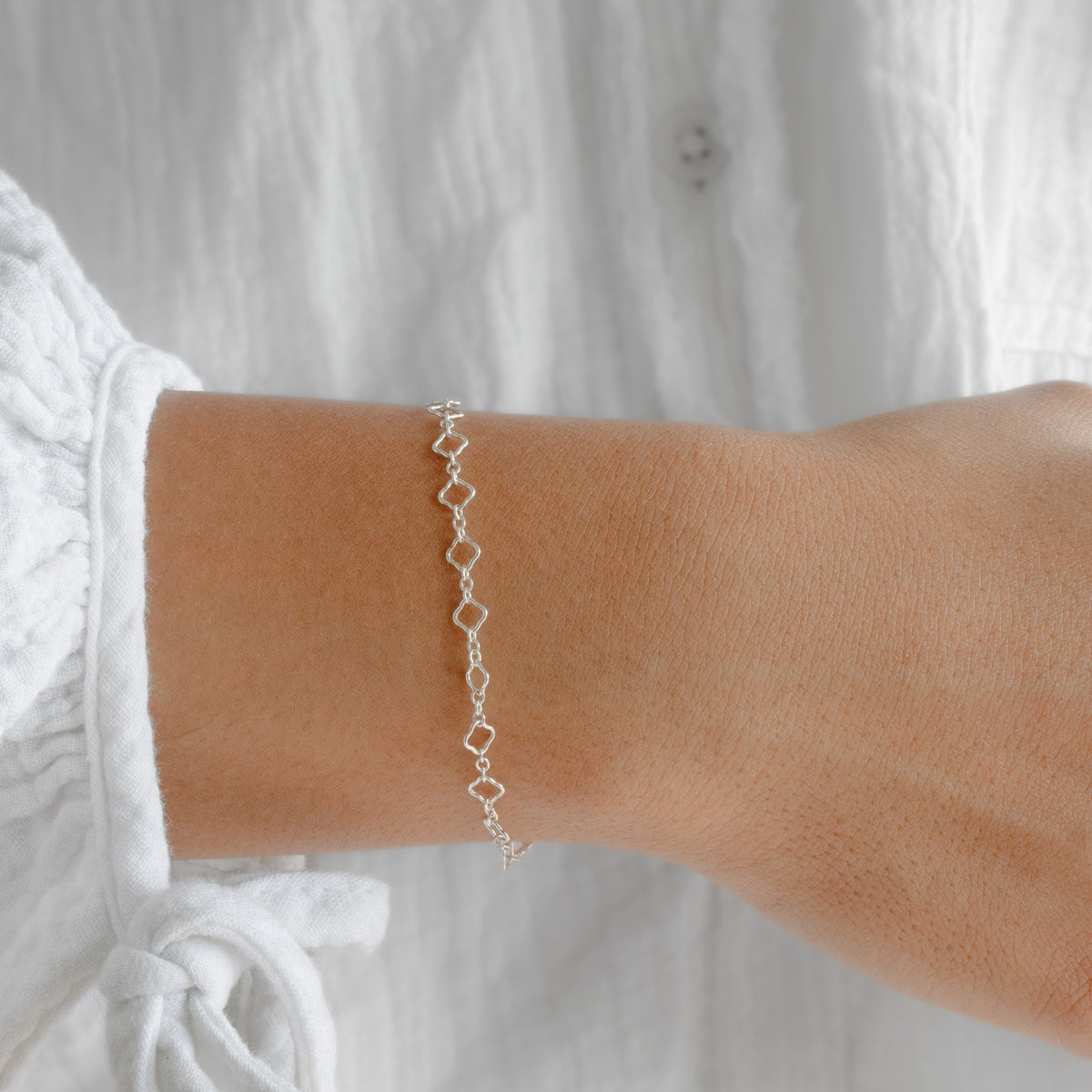 Clover Chain, Sterling Silver By the Inch