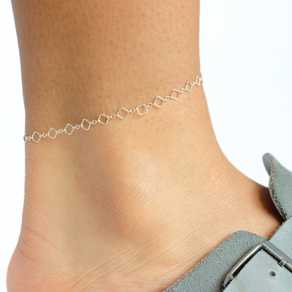 Clover Chain, Sterling Silver By the Inch