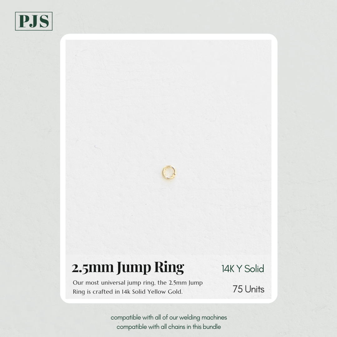 Permanent Jewelry, Gold Filled Bundle, Paperclip Chain, Cable Chain, Figaro Chain, Eye Connector Charm, 14k Solid Yellow Gold Jump Rings