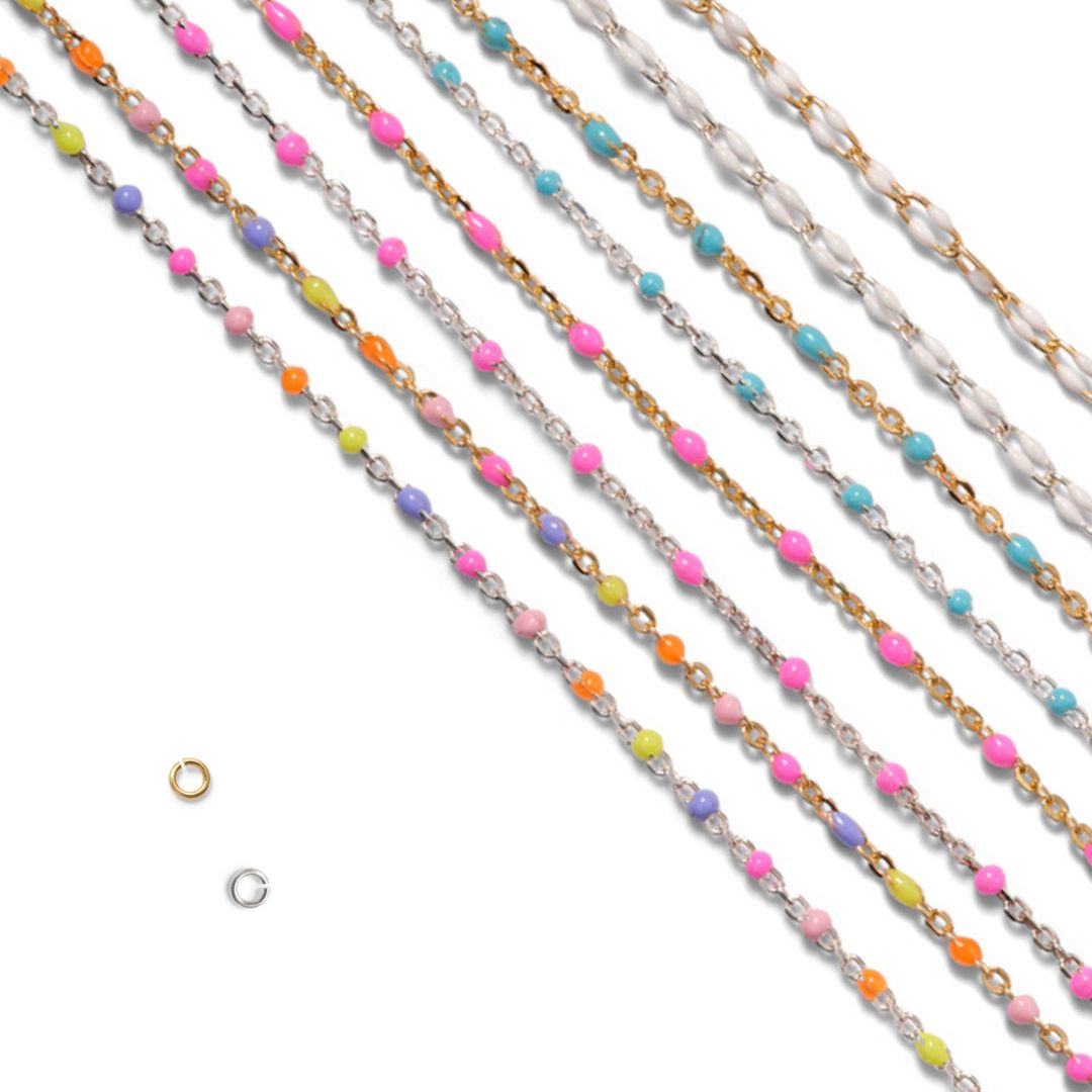 Enamel Permanent Jewelry Chain Bundle