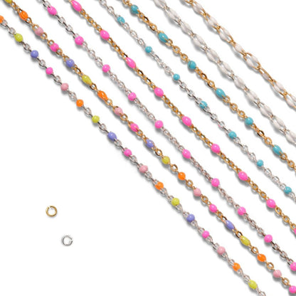 Enamel Permanent Jewelry Chain Bundle