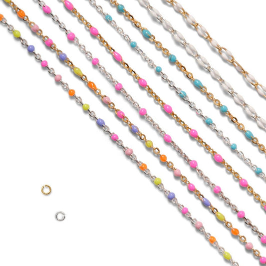 Enamel Permanent Jewelry Chain Bundle