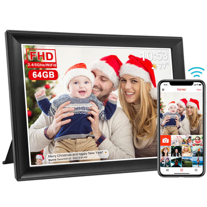 32GB FRAMEO 10.1 Inch Smart WiFi Digital Photo Frame 1280x800 IPS LCD Touch Screen, Auto-Rotate Portrait and Landscape, Built in 32GB Memory, Share Moments Instantly via Frameo App from Anywhere
