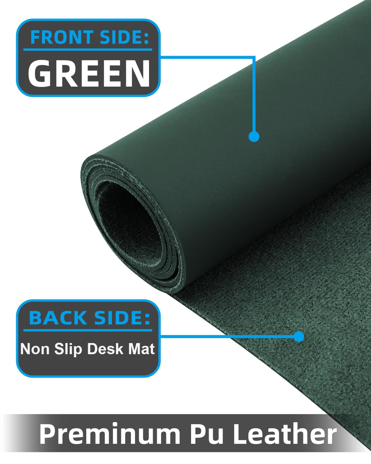 Non-Slip Leather Desk Mat