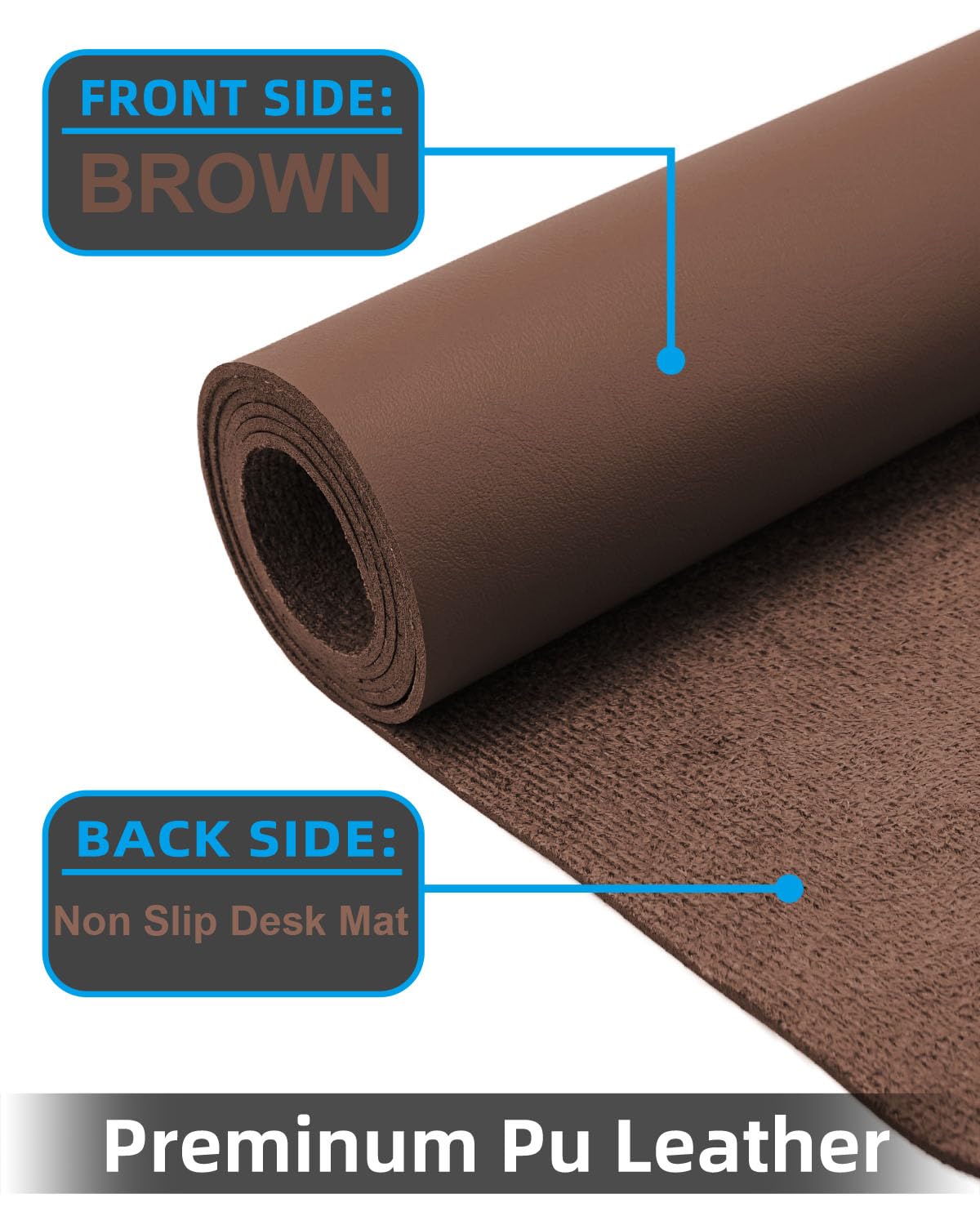 Non-Slip Leather Desk Mat