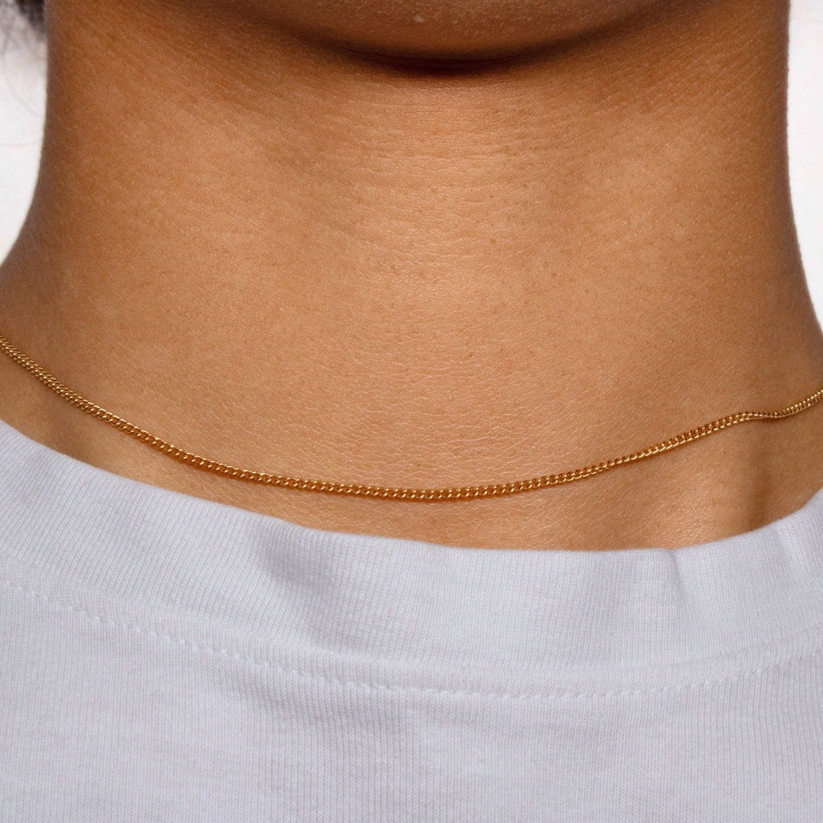 Round Curb Chain, Yellow Gold Filled By the Bracelet