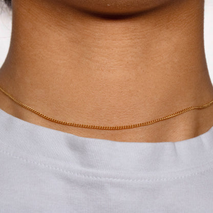 Round Curb Chain, Yellow Gold Filled By the Bracelet
