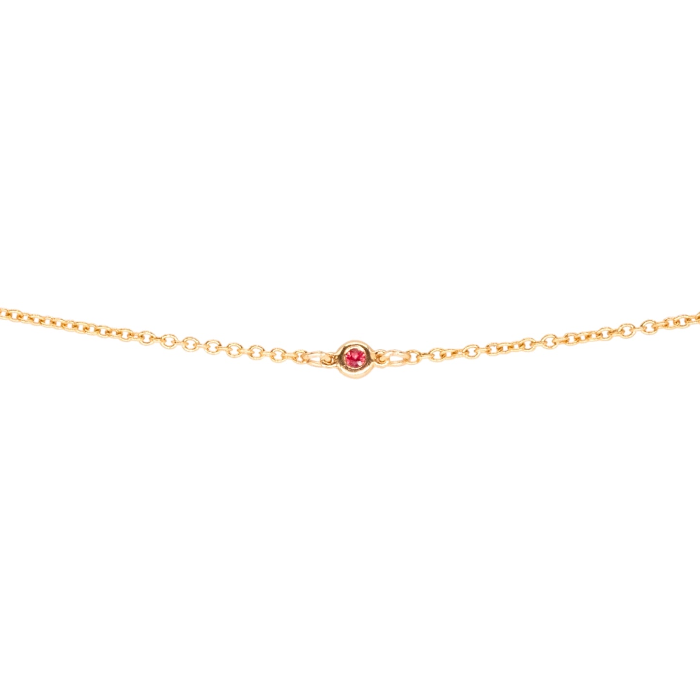 Ruby Bezel Connector, 14k Solid Yellow Gold