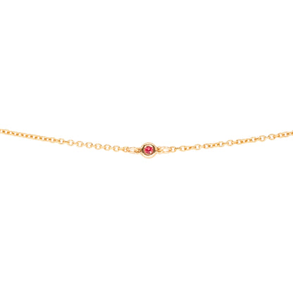 Ruby Bezel Connector, 14k Solid Yellow Gold