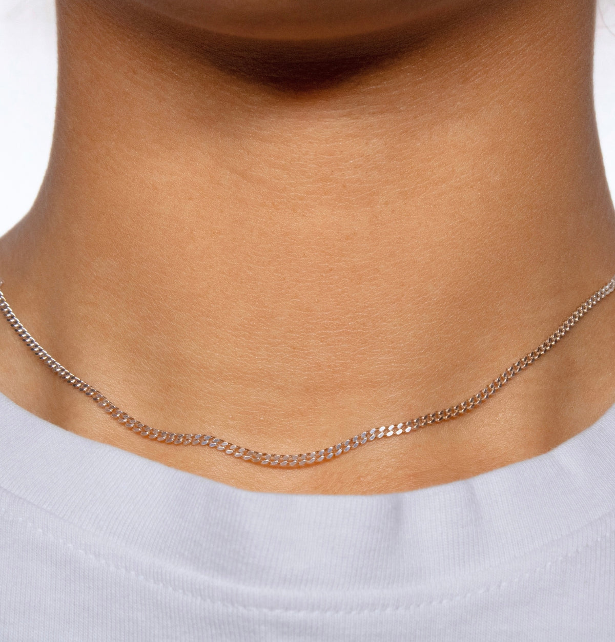 Diamond Cut Curb Chain, Sterling Silver By the Inch