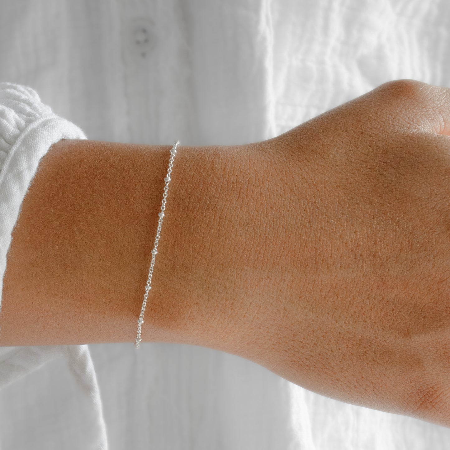 Satellite Cable Chain, Sterling Silver by the Bracelet