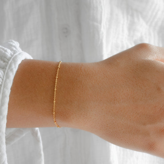 Satellite Cable Chain, Yellow Gold Filled By the Bracelet
