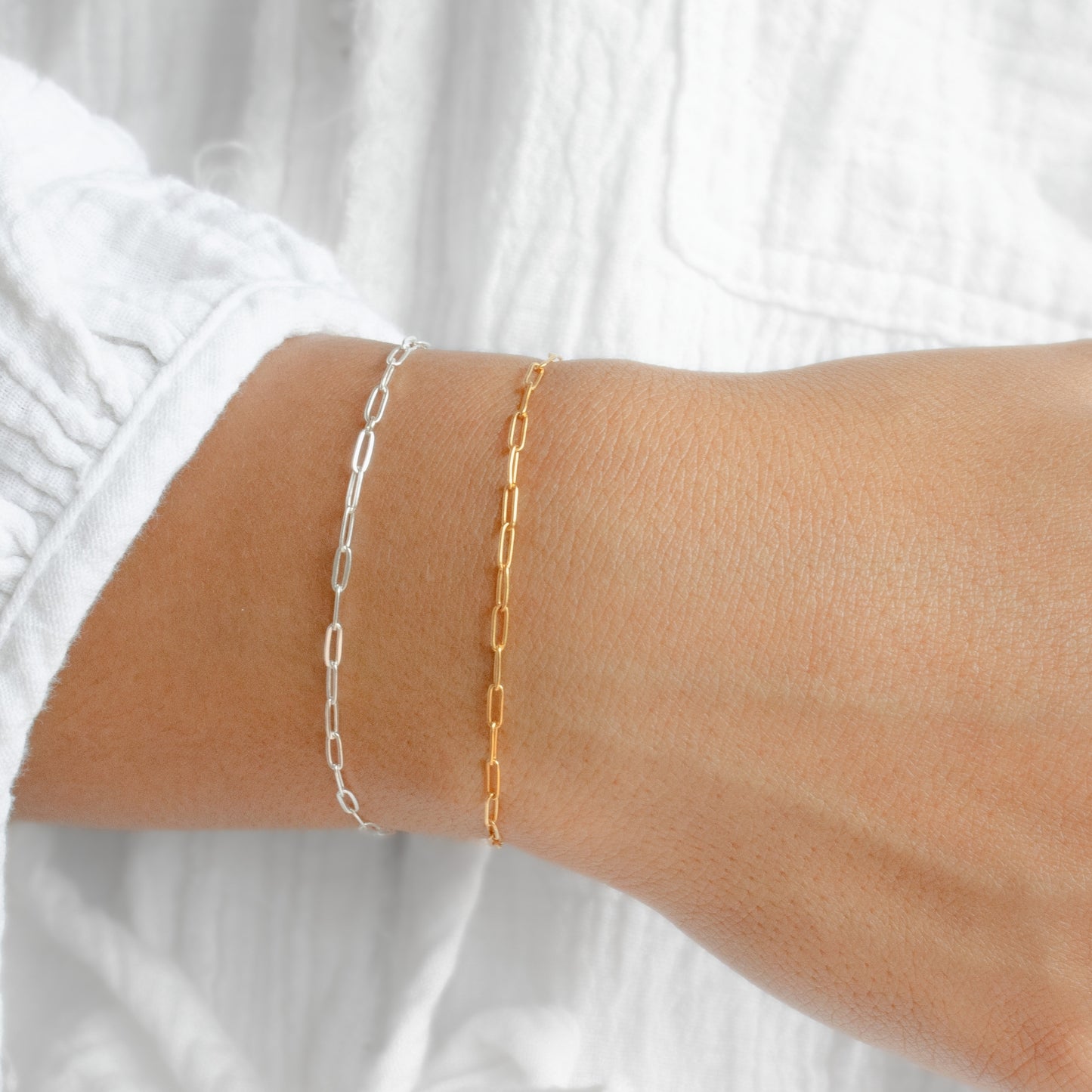 Paperclip Chain, Sterling Silver by the Inch