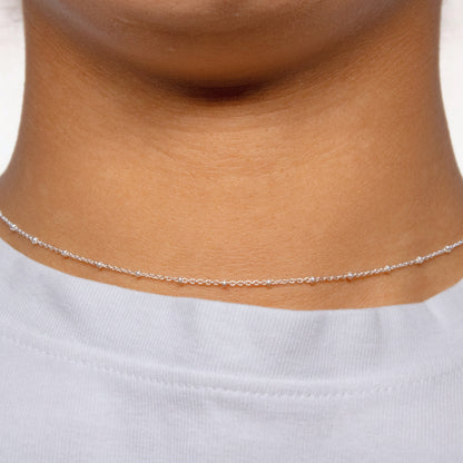 Satellite Cable Chain, Sterling Silver by the Bracelet