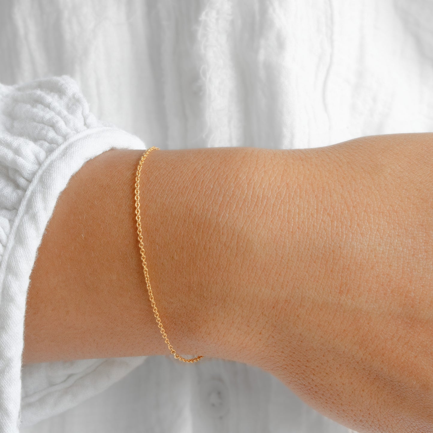Cable Chain, Yellow Gold Filled By the Bracelet