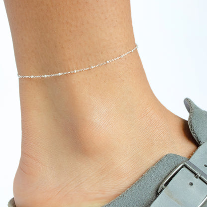 Satellite Cable Chain, Sterling Silver by the Bracelet
