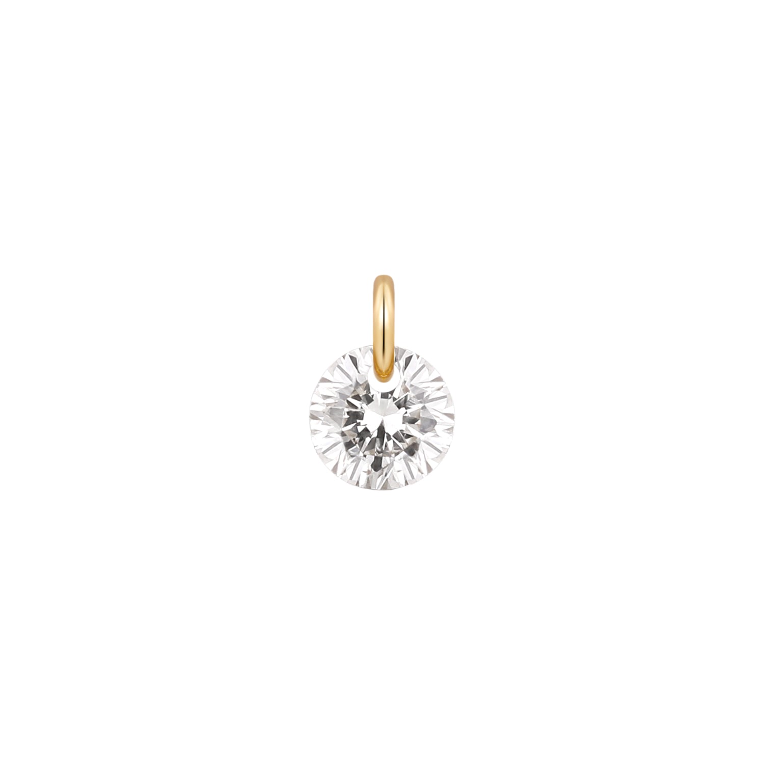 Permanent Jewelry, Floating Diamond Charm, 14k Solid Gold