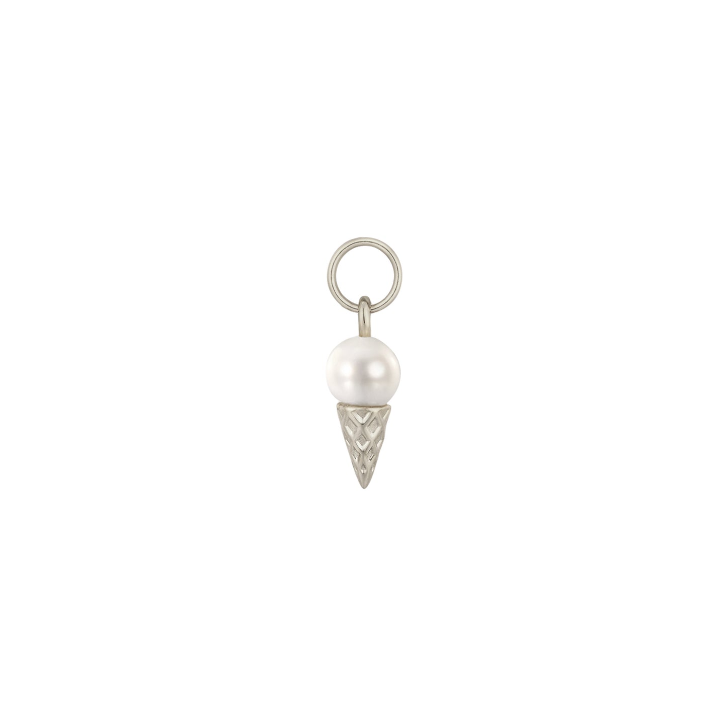 Permanent Jewelry, ice cream charm, sterling silver