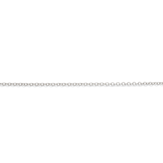 Permanent Jewelry, Cable Chain, 14k Solid White Gold by the Inch