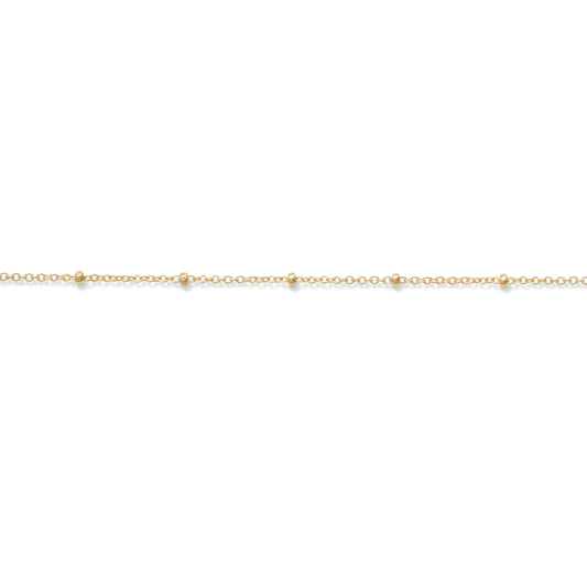Permanent Jewelry, Satellite Cable Chain, Yellow Gold Filled