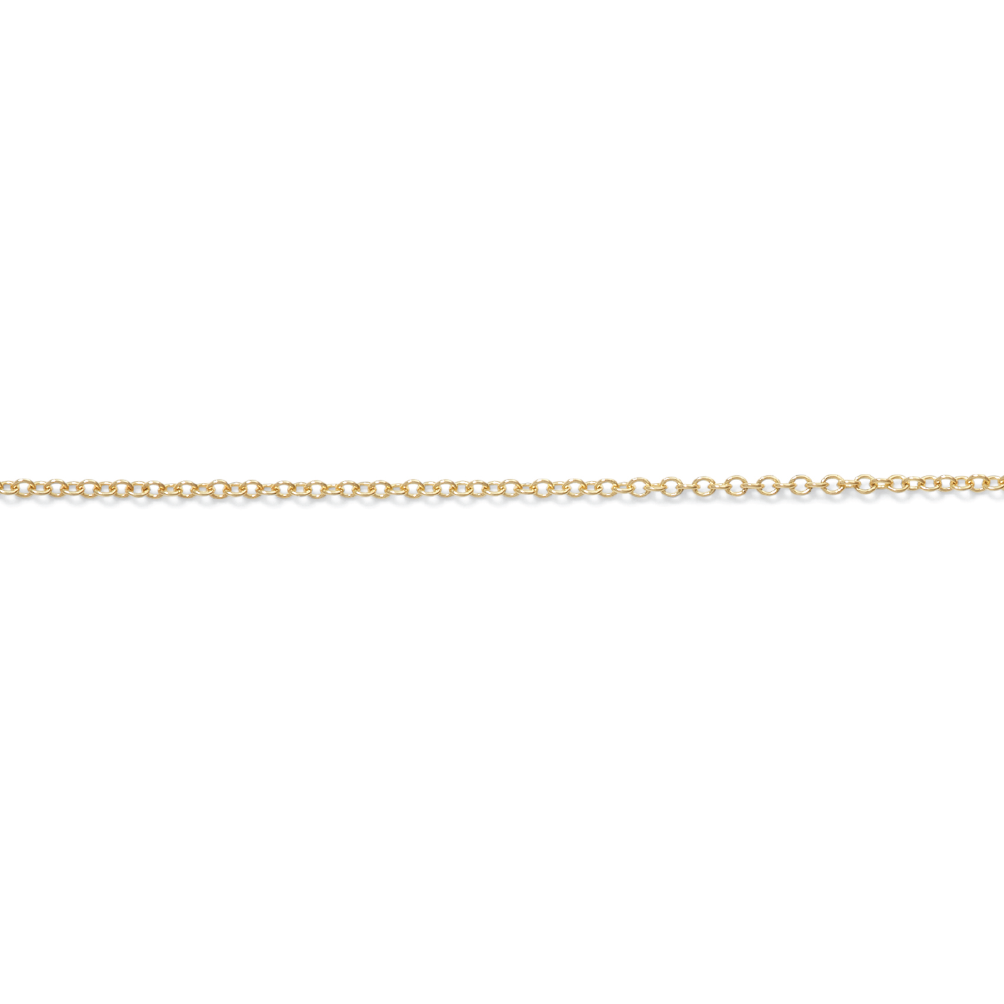 Permanent Jewelry, Cable Chain, 14k Solid Yellow Gold by the Inch
