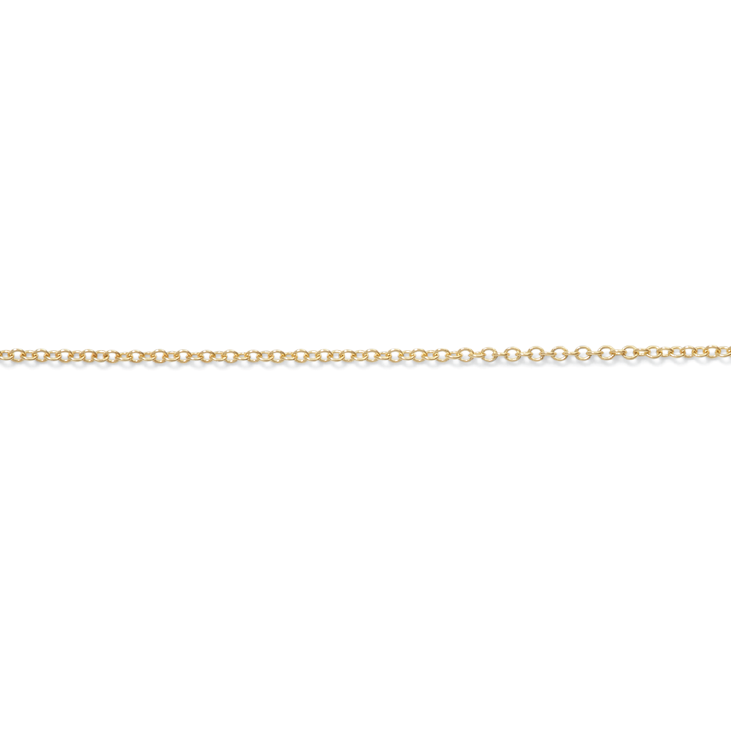 Permanent Jewelry, Cable Chain, 14k Solid Yellow Gold by the Inch