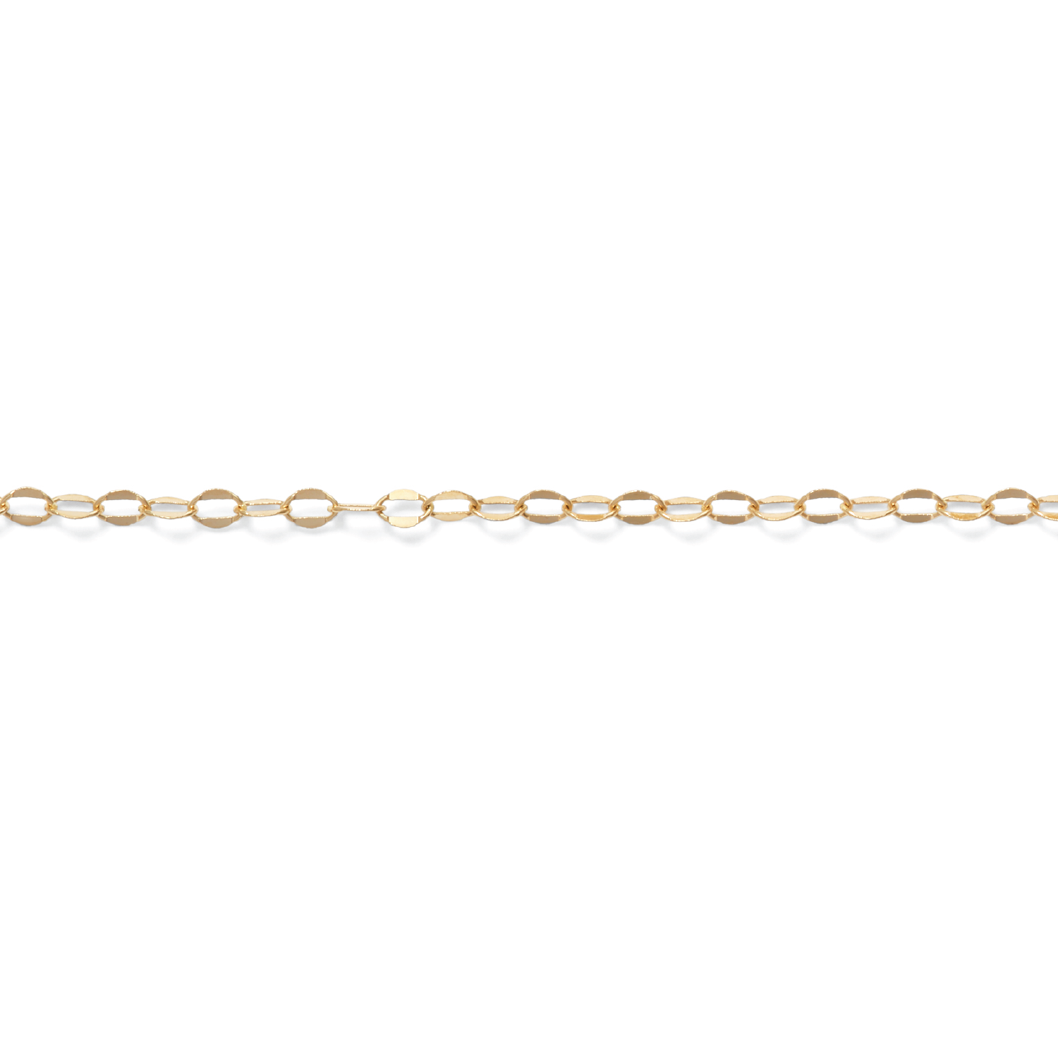 Disk Chain, 14k Solid Gold by the Inch – Permanent Jewelry Solutions