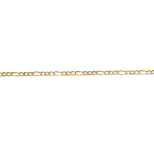 Permanent Jewelry, Figaro Chain, Yellow Gold Filled by the Inch