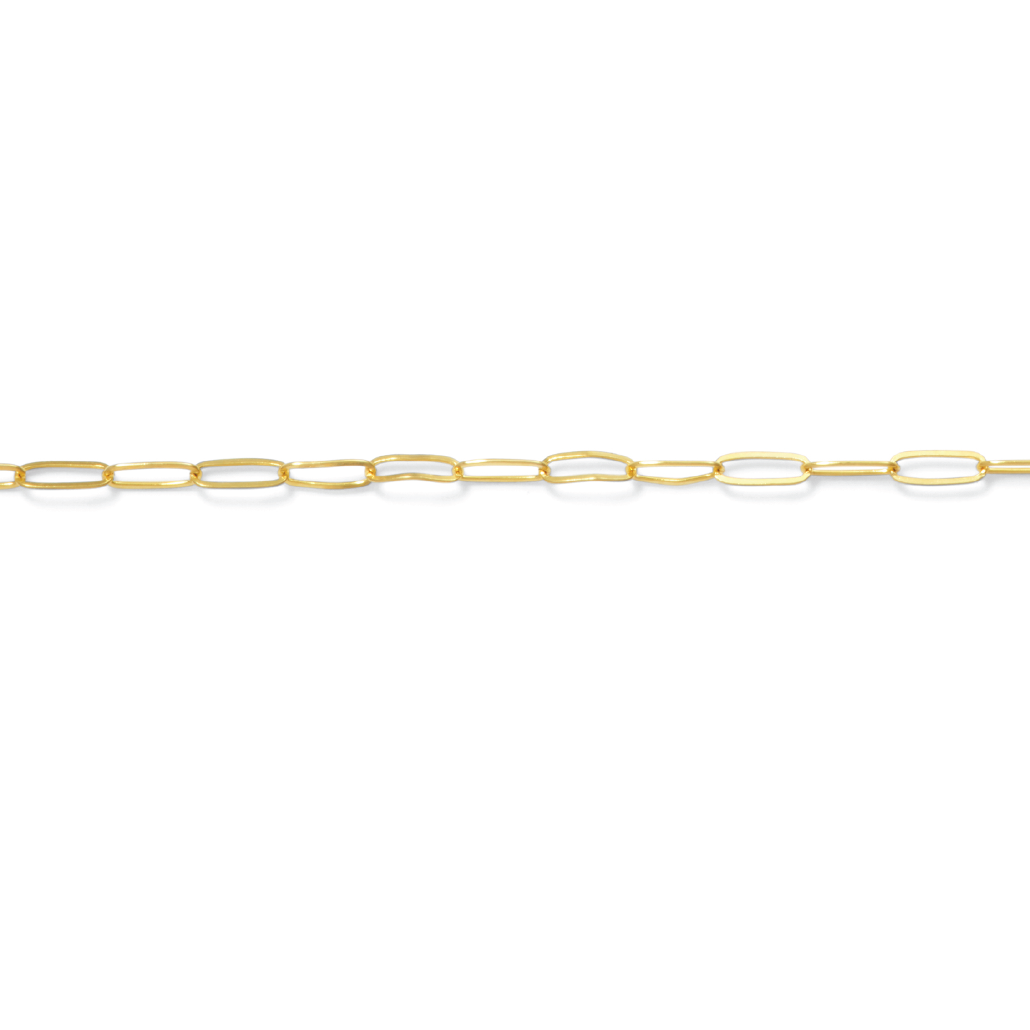 Permanent Jewelry, Paperclip Chain, 14k Solid Yellow Gold by the Inch