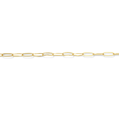 Permanent Jewelry, Paperclip Chain, 14k Solid Yellow Gold by the Inch