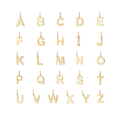 Permanent Jewelry, Letter Charms, Vermeil